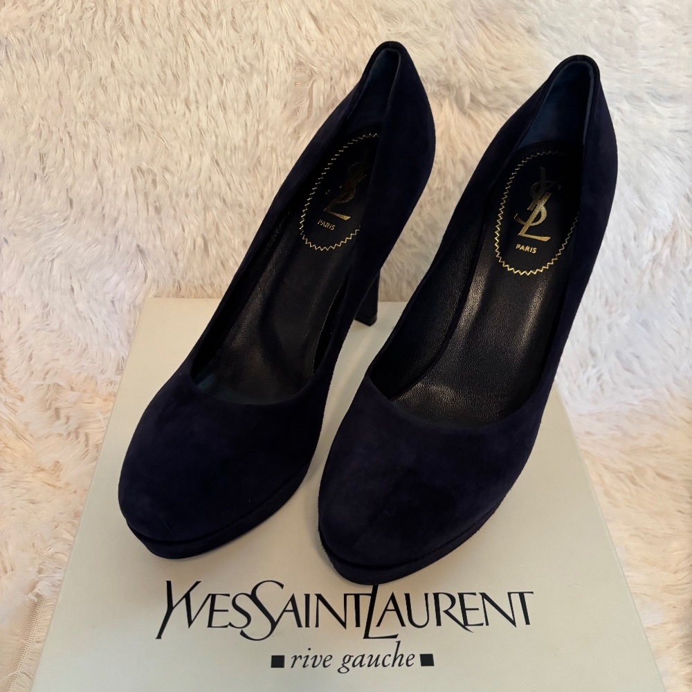 *New* Blue Suede YSL Pumps (w/out box)